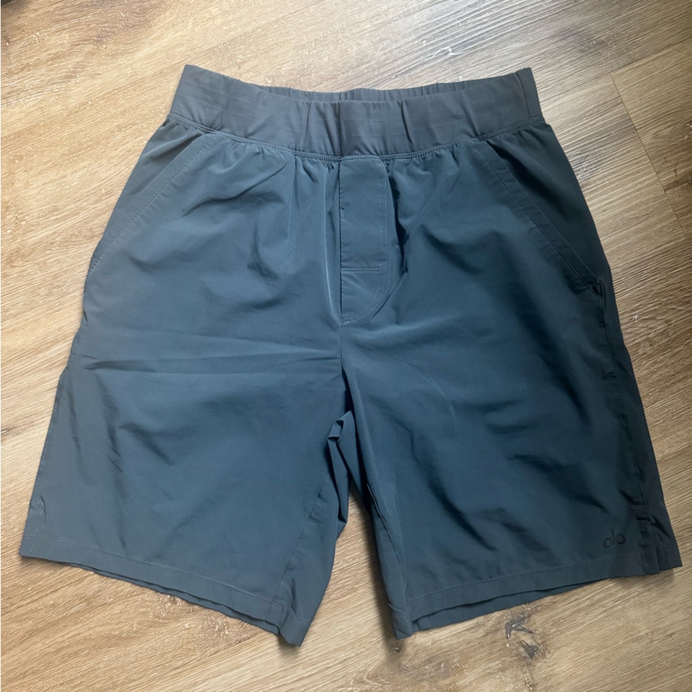 ALO Yoga Gray Athletic Shorts Performance Fit
